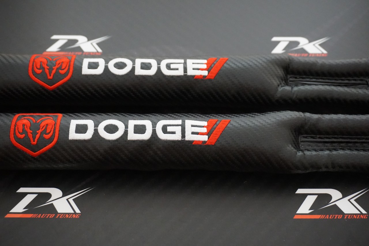 Dodge Logo Karbon Desen Koltuk Arası Fitili 2 Li Set 2020 Style DK