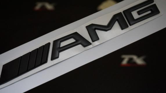 Mercedes Benz AMG Siyah Metal 3M Bagaj Yazi Logo Amblem