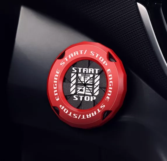 DK Tuning Start Stop Kontak Butonu Kırmızı Metal Kaplaması