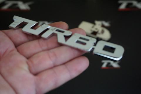 Bmw Turbo Bagaj Krom Metal 3M 3D Bagaj Yazı Logo B