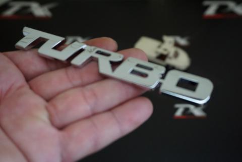 Mercedes Benz Turbo Bagaj Krom Metal 3M 3D Bagaj Yazı Logo B