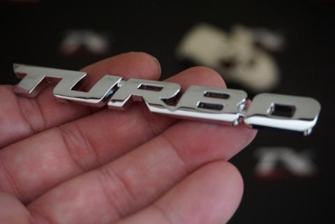 Toyota Turbo Bagaj Krom Metal 3M 3D Bagaj Yazı Logo K