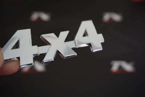 4X4 Arazi Suv Pickup Bagaj Krom Metal 3M 3D Yazı Logo Amblem