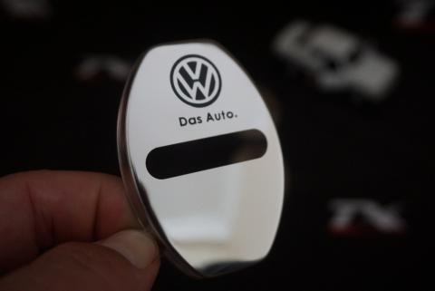 Volkswagen VW Das Auto Krom Metal 3M Kapı Kilidi Logo 4 Lü Set