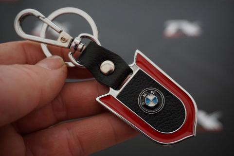 Bmw Logo Krom Deri Metal Anahtarlık New Style