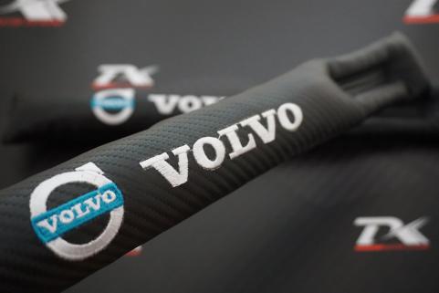 Volvo Logo Karbon Desen Koltuk Arası Fitili 2 Li Set New Style
