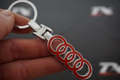 Audi Halka Logo Krom Metal Çift Yön Anahtarlık