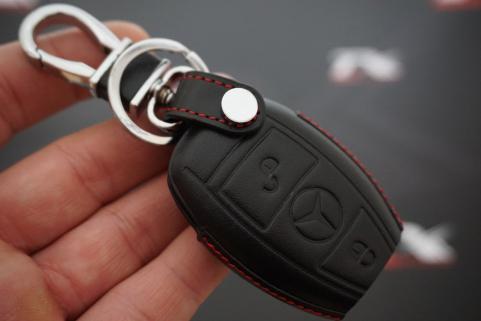 Mercedes Benz A B C S Class 2 Buton Deri Anahtarlık