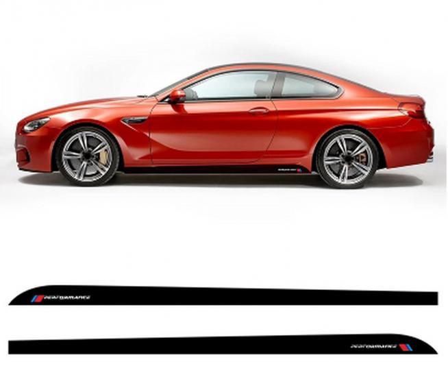 Bmw 6 Series M Performance Logo Kapı Altı Uzun Sticker Arma