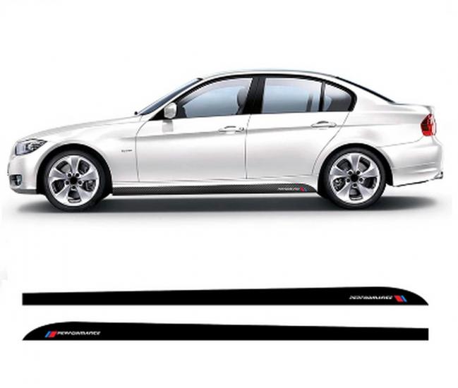 Bmw 3 Series M Performance Logo Kapı Altı Uzun Sticker Arma
