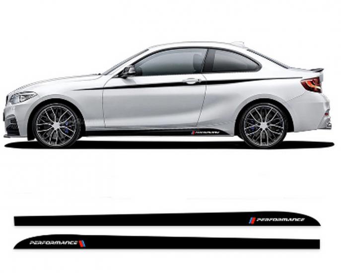 Bmw 2 Series M Performance Logo Kapı Altı Uzun Sticker Arma
