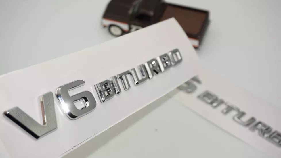 DK Tuning Benz V6 Biturbo Çamurluk Yanı Logo Amblem 2 Li Set