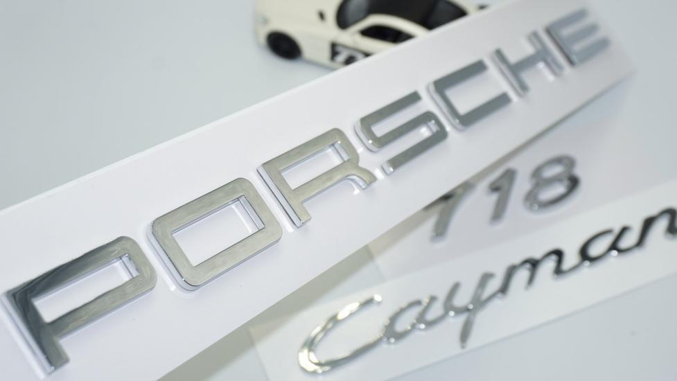 DK Tuning Porsche Cayman 718 Bagaj 3M 3D ABS Yazı Logo Amblem Seti