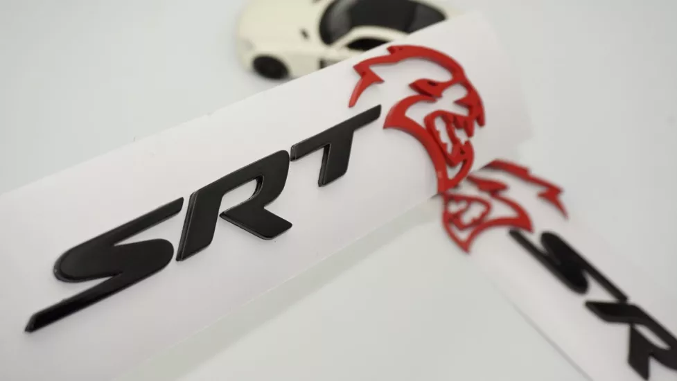 DK Tuning Dodge Challenger Charger SRT Hellcat Siyah Kırmızı Logo Arma