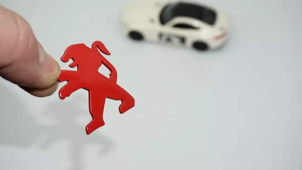 DK Tuning Direksiyon Kırmızı Logo Amblem Arma Peugeot ile Uyumlu