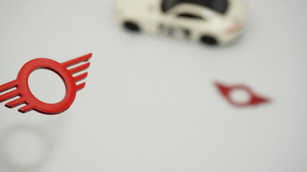 DK Tuning Mini Cooper Logo Kapı Kilidi Kırmızı Çerçeveleri