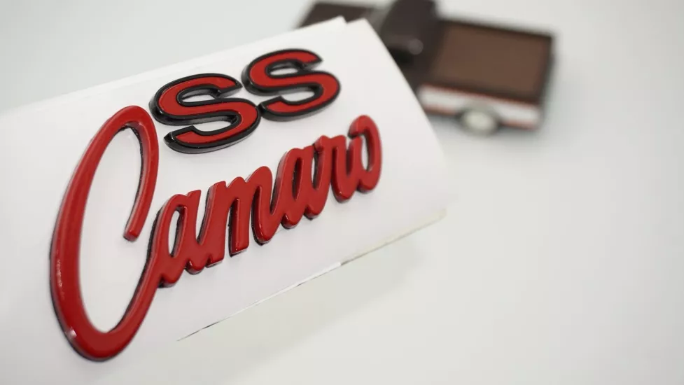DK Tuning SS Camaro Kırmızı Yazı Logo Arma Chevrolet ile Uyumlu