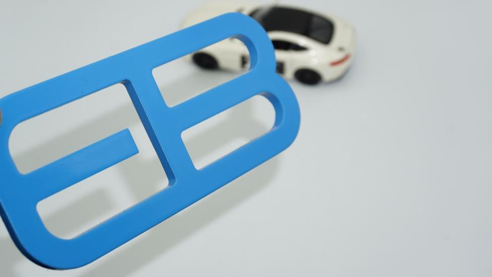 DK Tuning Mustang Ecoboost Billet EB Bagaj Amblemi Mavi Logo Arma Ford İle Uyumlu
