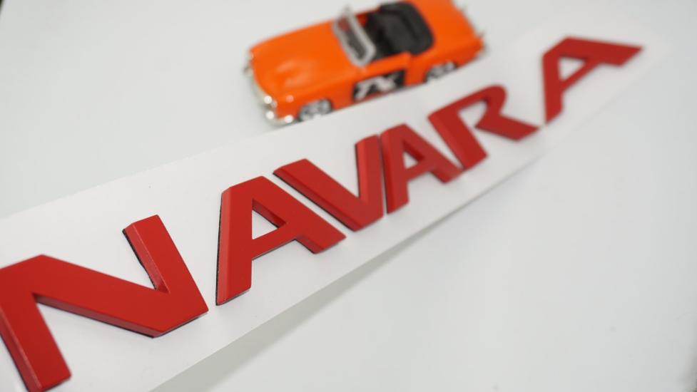 DK Tuning Navara Kırmızı Abs Ön Kaput Ve Bagaj Yazı Nissan İle Uyumlu