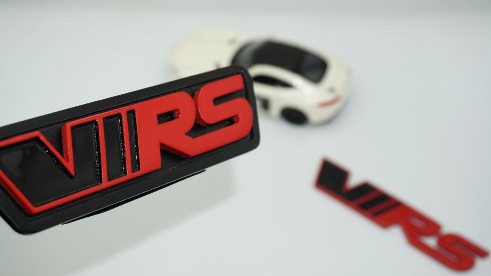 DK Tuning Skoda VRS Ön Panjur Bagaj Kırmızı Siyah Logo Arma Seti