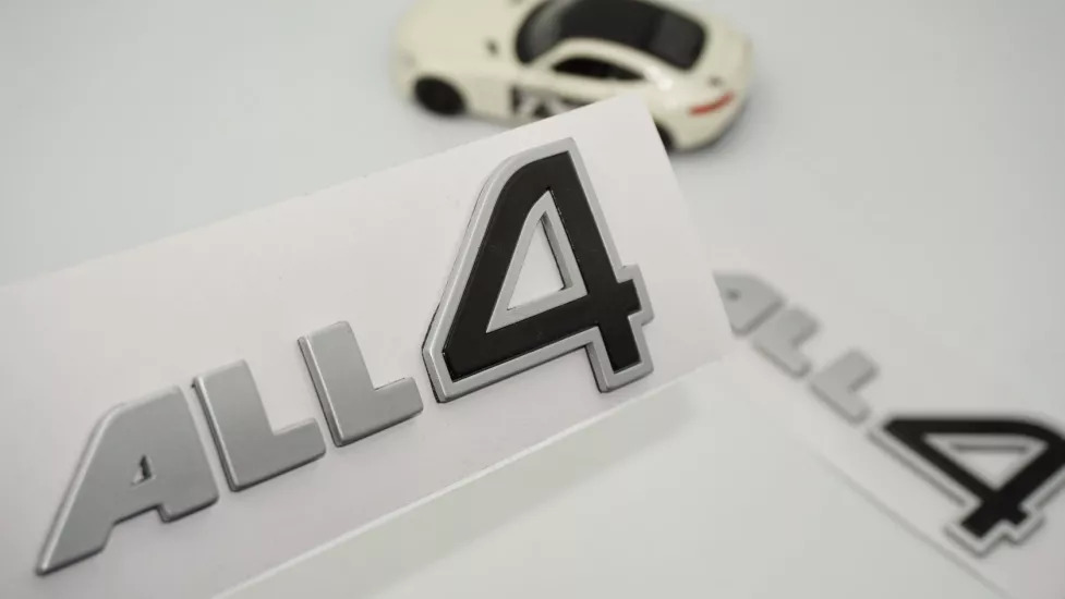 DK Tuning ALL4 Siyah Gri Kapı Yazı Logo 2 Li Set Mini Cooper İle Uyumlu
