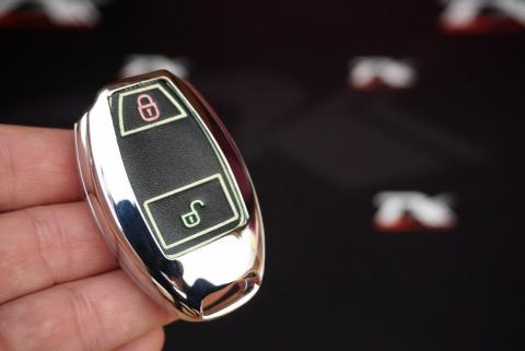 Mercedes Benz A B C S Class 2 Buton Metal Deri Fosforlu Anahtarlı