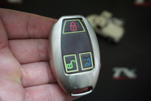 Mercedes Benz A B C S Class 3 Buton Metal Deri Fosforlu Anahtarlı