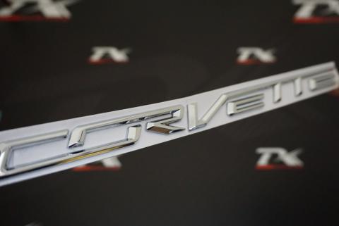 Chevrolet Corvette Bagaj Krom Metal 3M 3D Yazı Logo Arma