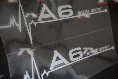Audi A6 Motor Sport Kelebek Cam Sticker 2 Li Set