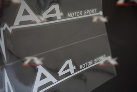 Audi A4 Motor Sport Kelebek Cam Sticker 2 Li Set