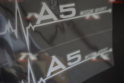 Audi A5 Motor Sport Kelebek Cam Sticker 2 Li Set