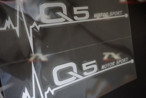 Audi Q5 Motor Sport Kelebek Cam Sticker 2 Li Set