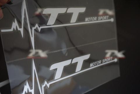 Audi TT Motor Sport Kelebek Cam Sticker 2 Li Set