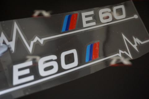 Bmw M 5 Serisi E60 Kelebek Cam Sticker 2 Li Set