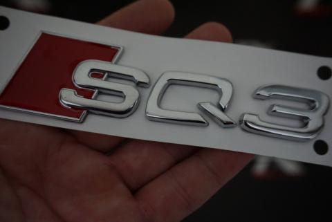 Audi SQ3 Bagaj Krom Metal 3M 3D Yazı Logo Amblem
