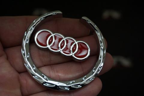 Audi Buğday Kulakları Krom Metal 3M 3D Logo OEM Ürün