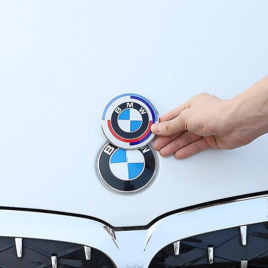 Bmw 82mm 50.Yıl Metal Ön Kaput Ve Bagaj Logo Amblem Seti Orjinal Ürün