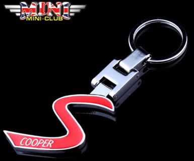 Mini Cooper S Logo Krom Metal Çift Yön Anahtarlık