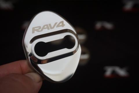 Toyota RAV4 Krom Metal 3M Kapı Kilidi Logo 4 Lü Set