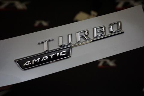 Mercedes Benz Turbo AMG 4 Matic Çamurluk Yanı Logo Amblem 2 Li Set