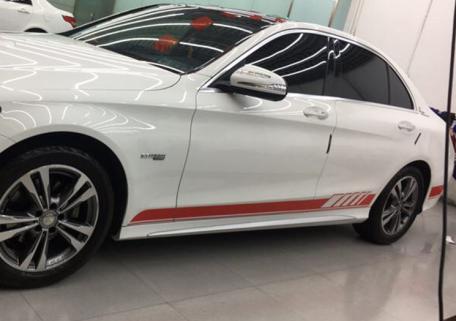 Mercedes Benz AMG GLA C Class W205 W203 W204 Marşpiyel Üstü Uzun Sticker