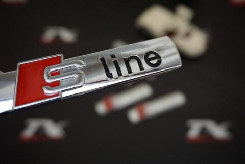 Audi S Line Ön Panjur Vidalı Ve Çamurluk Yanı Krom Metal 3M Logo