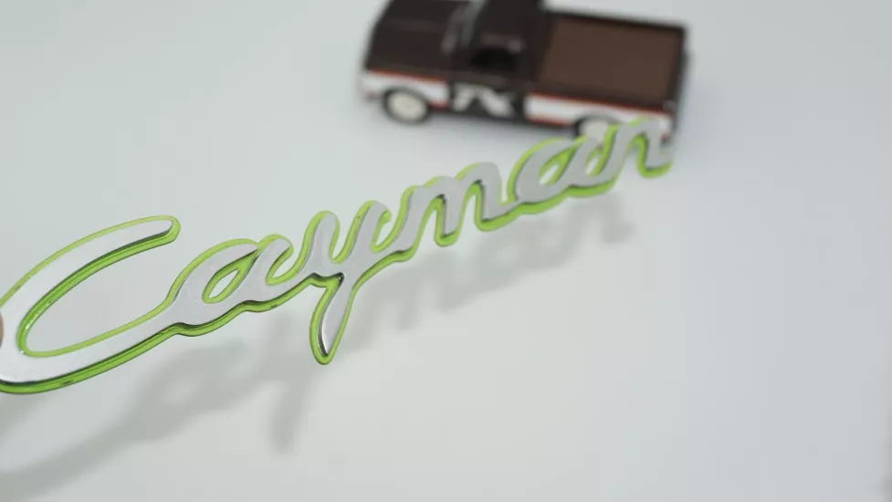 DK Tuning Porsche Cayman Yeşil Gri ABS Yazı Logo Arma