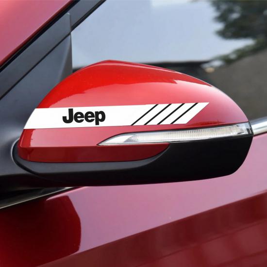 Jeep Yan Aynalar Selefon Kaplama Sticker Seti
