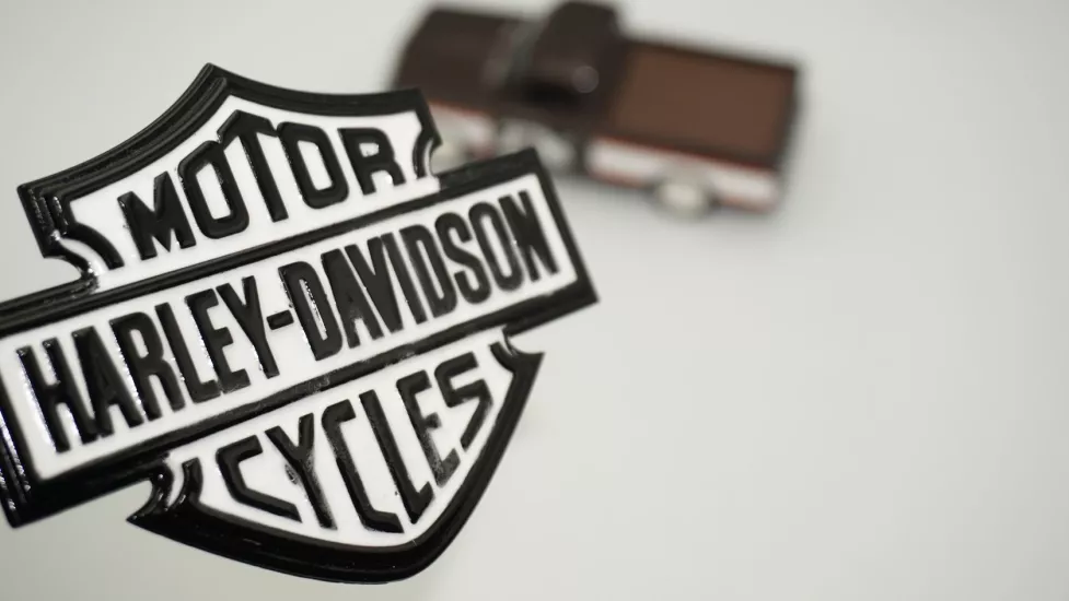 DK Tuning Motor Harley Davidson Depo Yanı Siyah Beyaz Logo 10 cm