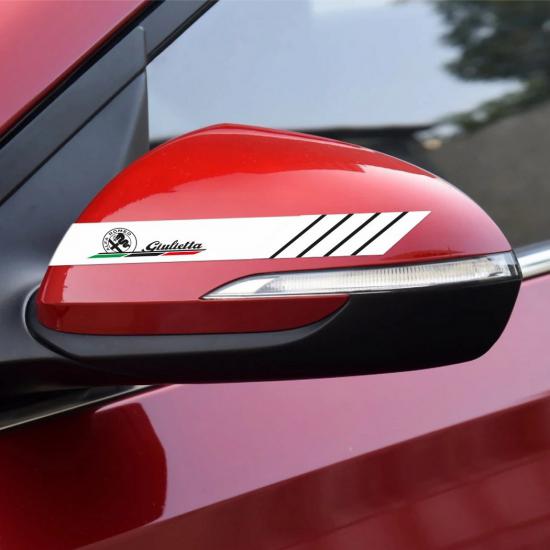 Alfa Romeo Guiletta Yan Aynalar Selefon Kaplama Sticker Seti