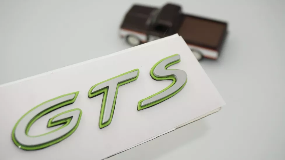 DK Tuning Porsche GTS Green Yeşil Gri ABS Yazı Logo Arma