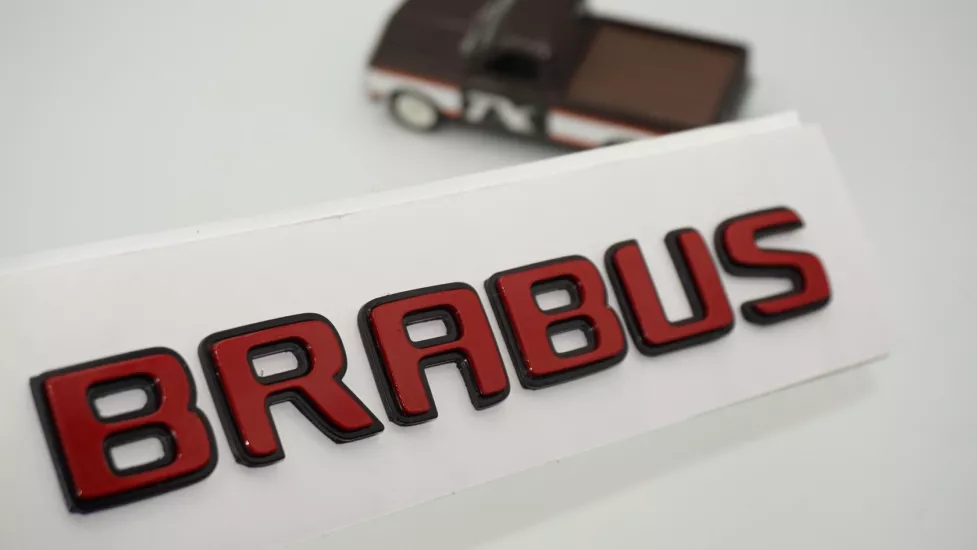 DK Tuning Brabus Bagaj Kırmızı Siyah ABS Yazı Logo Arma