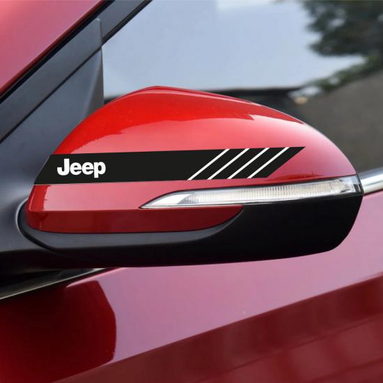 Jeep Yan Aynalar Selefon Kaplama Sticker Seti