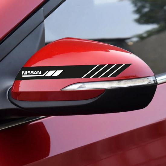 Nissan Yan Aynalar Selefon Kaplama Sticker Seti